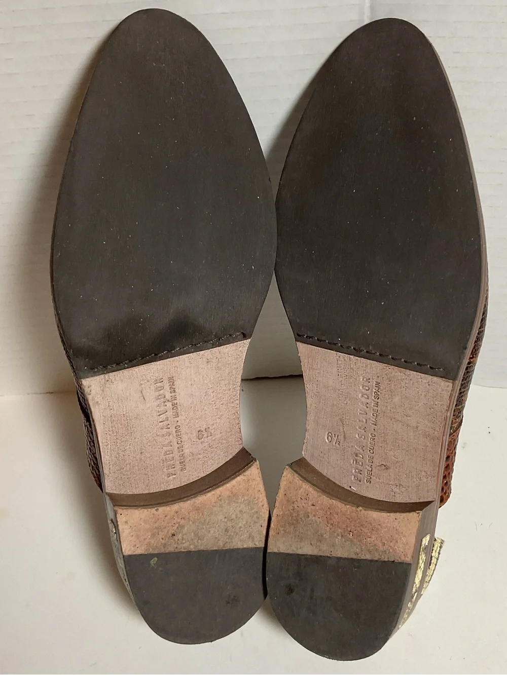 Freda Salvador Wit D’Orsay Leather Oxfords Croc Snakeskin